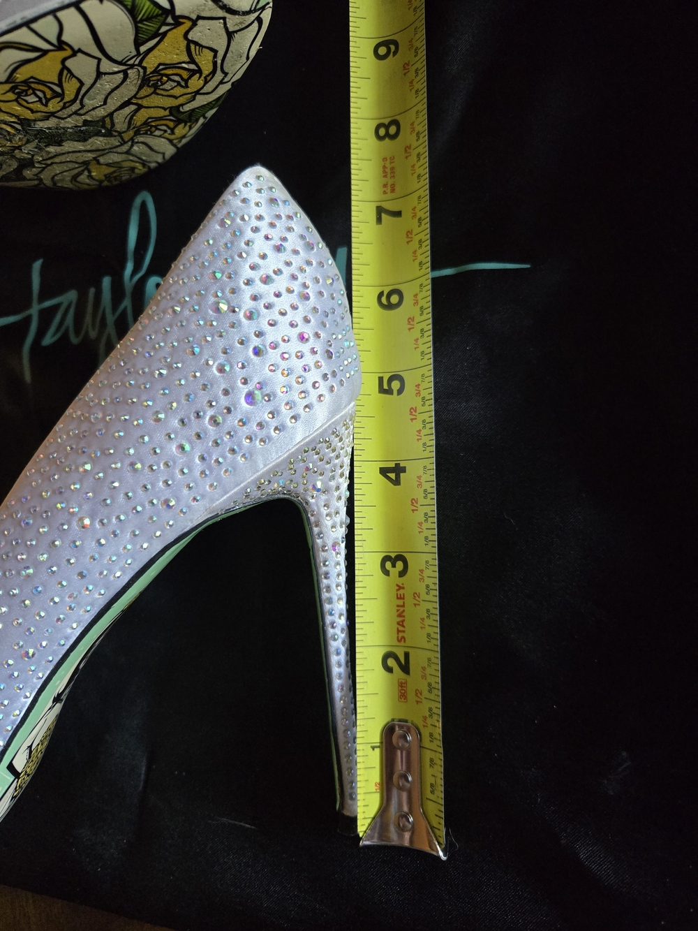 Taylor Say's - Crystal Embellished High Heel Wedding Pumps - White